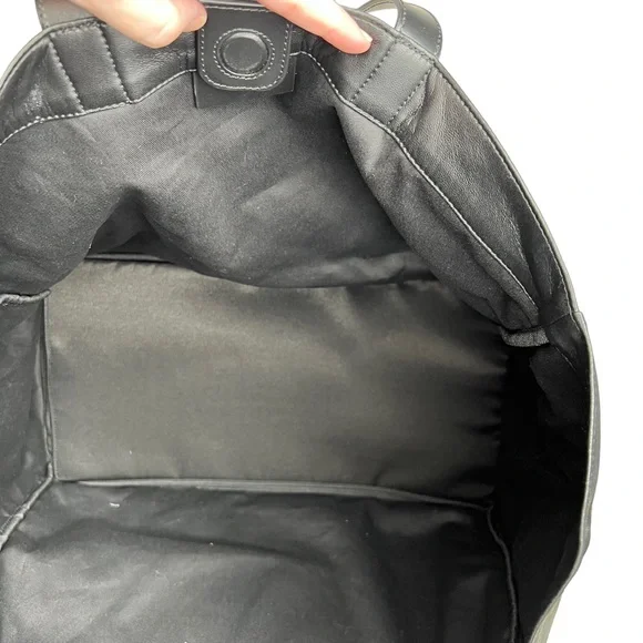 Anine Bing Black Large Recycled Leather Rio Tote - Picture 10 of 11